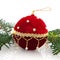 Red velvet christmas ball