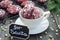 Red velvet crinkle cookies with white chocolate chips