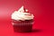 Red velvet cupcake tasty dessert background