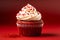 Red velvet cupcake tasty dessert background