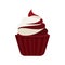 Red Velvet Cupcake in white background