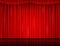 Red velvet curtain in theater or cinema