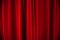 Red velvet curtains