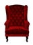 Red Velvet Cushion Chair with studs nail for elite people