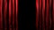 Red velvet stage curtains