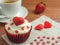 .Red velvet strawberry cup cake