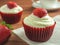 .Red velvet strawberry cup cake