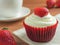 .Red velvet strawberry cup cake