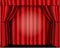 Red velvet theater curtains