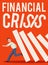 Red vertical banner or poster about financial crisis flat style, vector illustration
