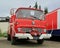 Red Vintage Bedford Tank Truck in a Show