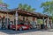 Red vintage Corvette at Hackberry\'s General Store