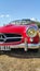 Red vintage Mercedes-Benz sports car