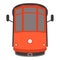 Red vintage tram ,vector illustration , flat style
