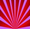 Red and violet retro background. Vintage rays pattern.