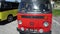 Red Volkswagen hippie bus