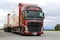 Red Volvo FH Cargo Truck on Truck Stop