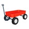 red wagon illustration isolated on white background