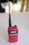 Red walky talky equipment for construction business