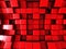 Red Wall Cube Blocks Background