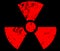 Red warning Radioactivity energy symbol