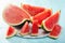 Red watermelon slices, summer fruit