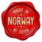 Red wax seal - made in Norway