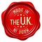 Red wax seal - made in the UK, United Kingdom