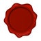 Red wax stamp. Isolated sticker mockup for letter or documents, confidential sign or secure tag, royal guarantee mark