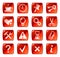 Red web icons / buttons 2