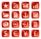 Red web icons / buttons 3