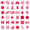 Red Web Stickers Icons [3]