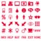 Red Web Stickers Icons [4]