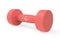 Red weightlifting dumbbells Represents a living pulse / 3D Render