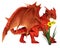 Red Welsh Dragon and Daffodils