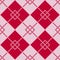 Red and white argyle Christmas sweater seamless pattern