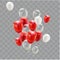 Red White balloons, confetti concept design 17 August Happy Independence Day