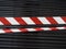 red and white barrier tape