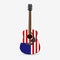 Red, White and Blue Guitar