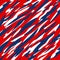 Red, White and Blue Patriotic Abstract Diagonal Camo Style Seamless Repeating Pattern Vector Illustration