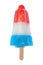 Red-white-and-blue popsicle isolated on white