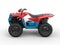 Red white and blue quad bike