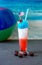 Red white and blue vodka lemonade slush