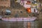 Red and White Boat Morning Ganges River Tour