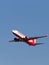 Red-white Boeing 737-86J