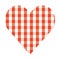 Red and white checkered heart