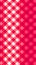 Red and White Checkered Pattern with Hot Pink Faceted Big Eyes a