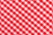 Red and white checkered tablecloth