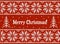 Red and white Christmas knit greeting card