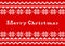 Red and white Christmas knit greeting card